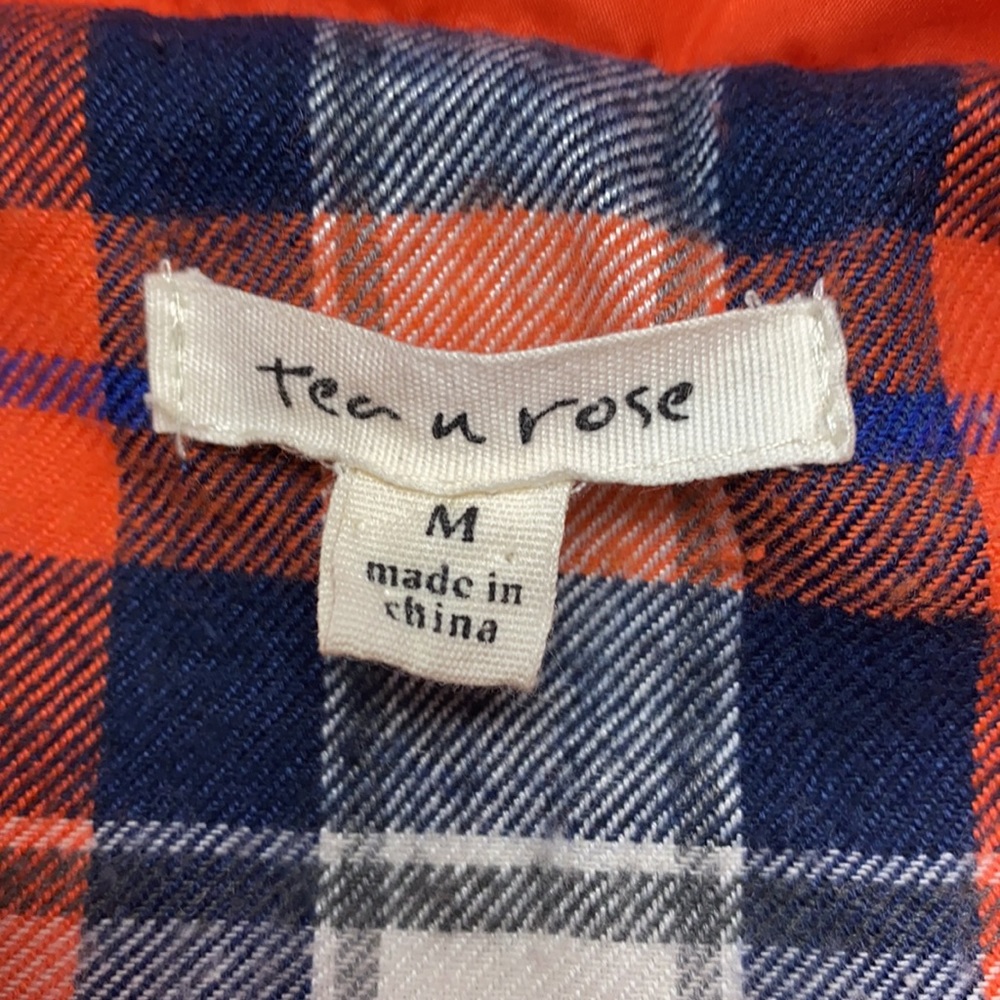 tea n rose Orange Plaid Quilted Vest Size: Medium - Picture 12 of 17